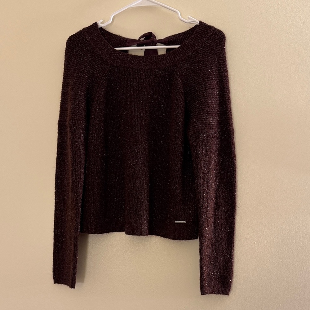 Abercrombie & Fitch Brown Metallic Sweater